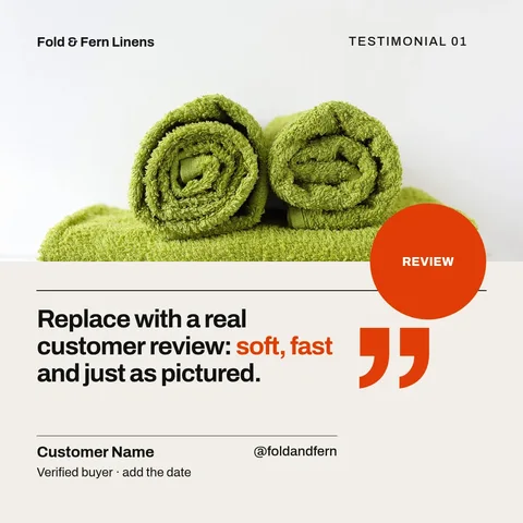 Fold Line Swiss Testimonial – Instagram post template