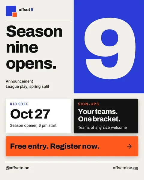 Nine Block Floating Cards – Instagram post template