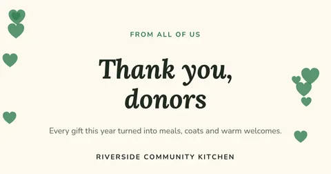 Thank-you to donors – Facebook post template