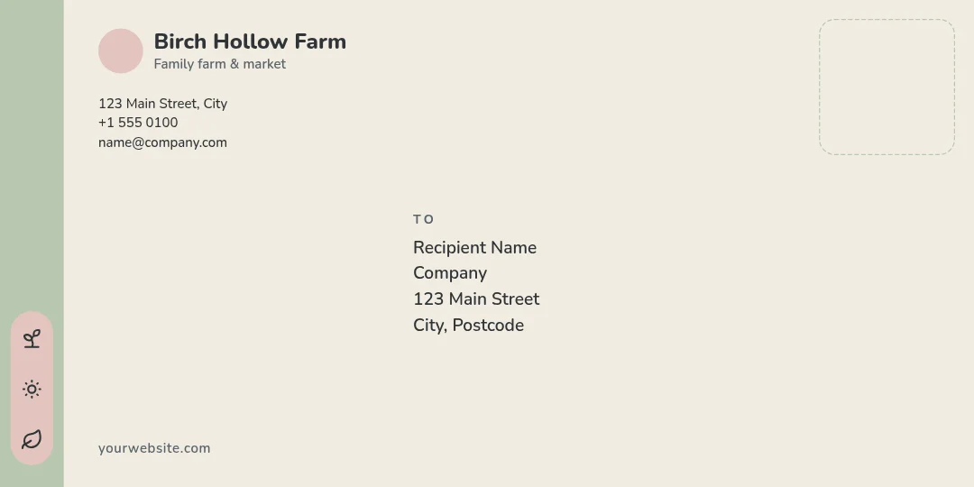 Sage Band Sprout Envelope – Envelope template