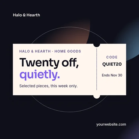 Quiet Aurora Coupon – Instagram post template