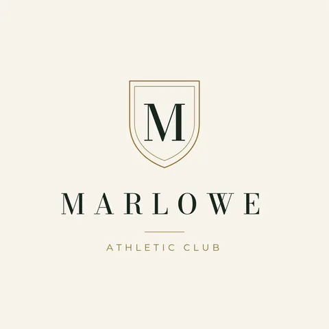 Marlowe Hairline Shield Monogram – Logo template