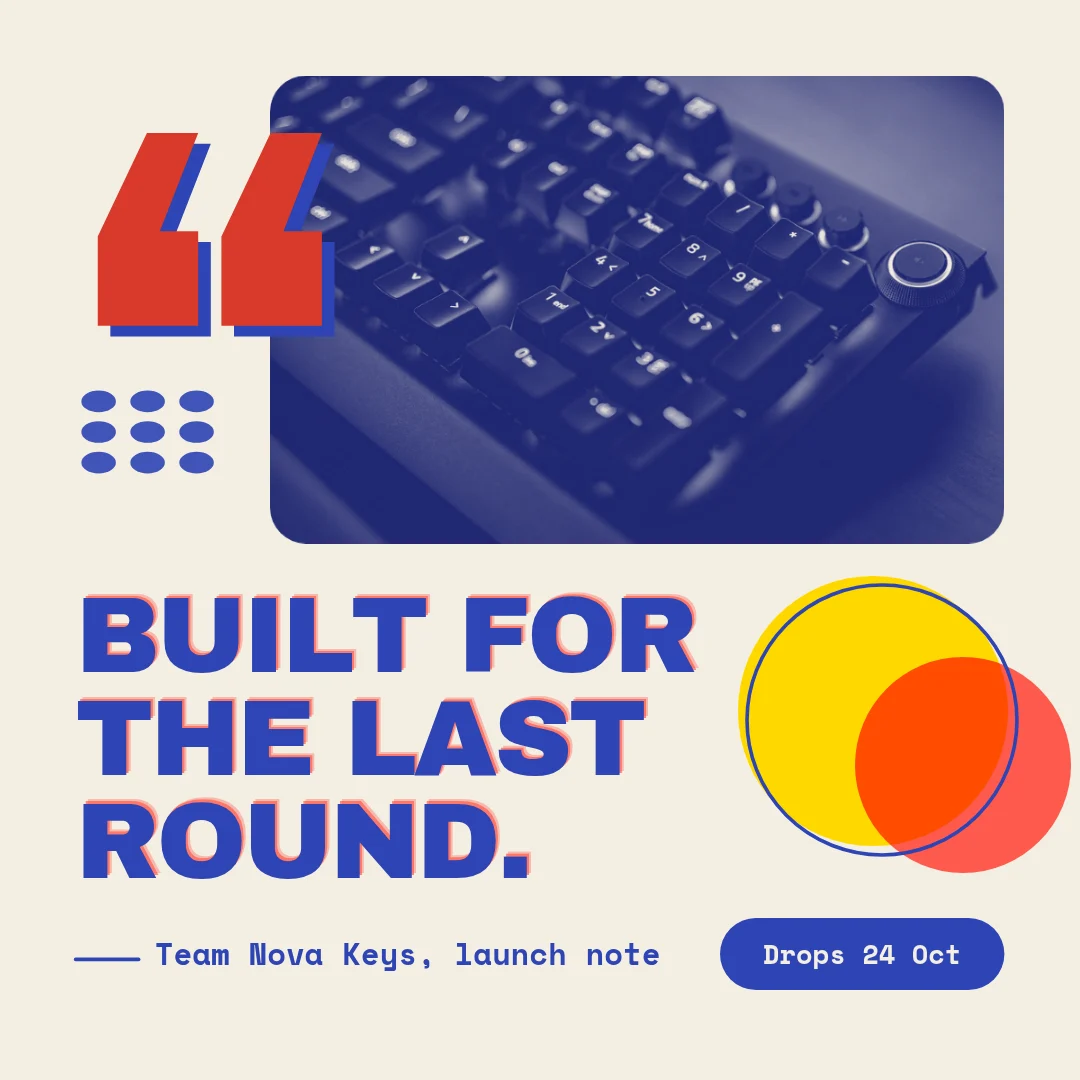 Riso Quote Launch Keys – LinkedIn post template