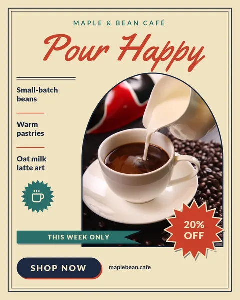Morning Pour Cover Seal – Instagram post template