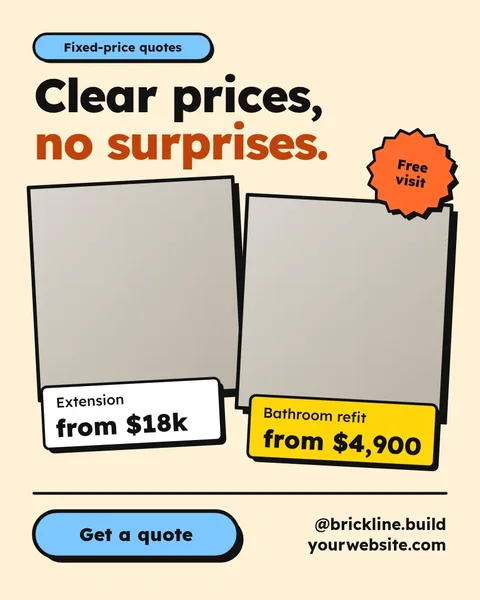Brick Print Price Stack – Instagram post template