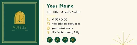 Emerald Fan Salon Signature – Email signature template