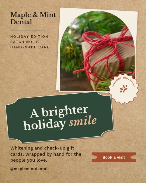 Kraft Plaque Holiday Smile – Instagram post template