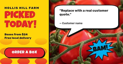 Bam Fresh Quote Split – Facebook post template