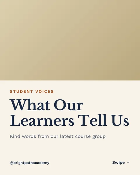 Student Voices Carousel – Instagram carousel template, 6 pages