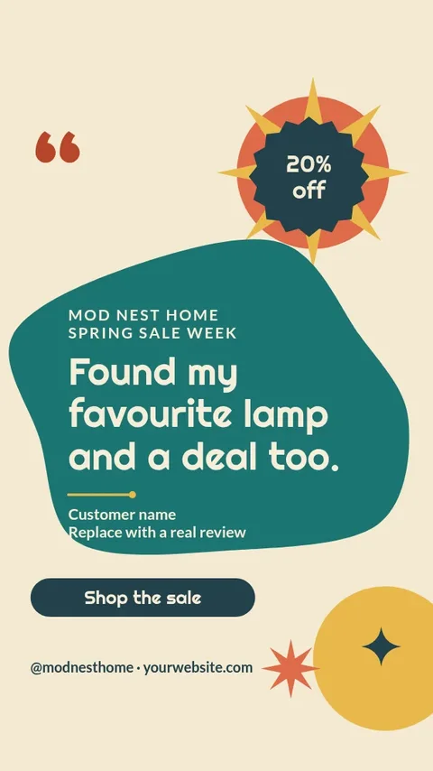 Atomic Review Kidney Sale – Instagram story template
