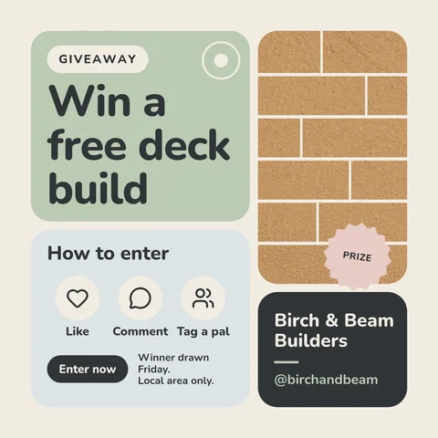 Nordic Deck Tile Giveaway – Instagram post template