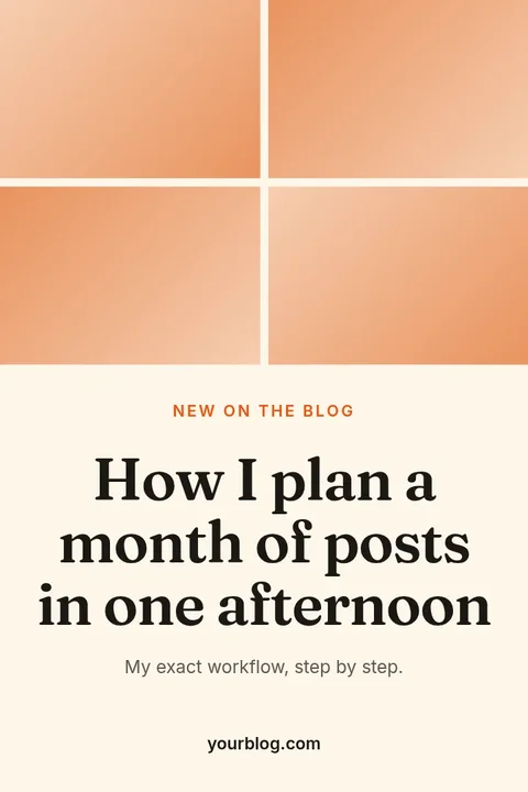 Blog post pin – Pinterest pin template