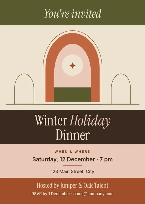 Terracotta Arch Dinner Invite – Invitation template