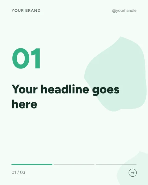 Mint Fresh – Instagram carousel template, 3 pages