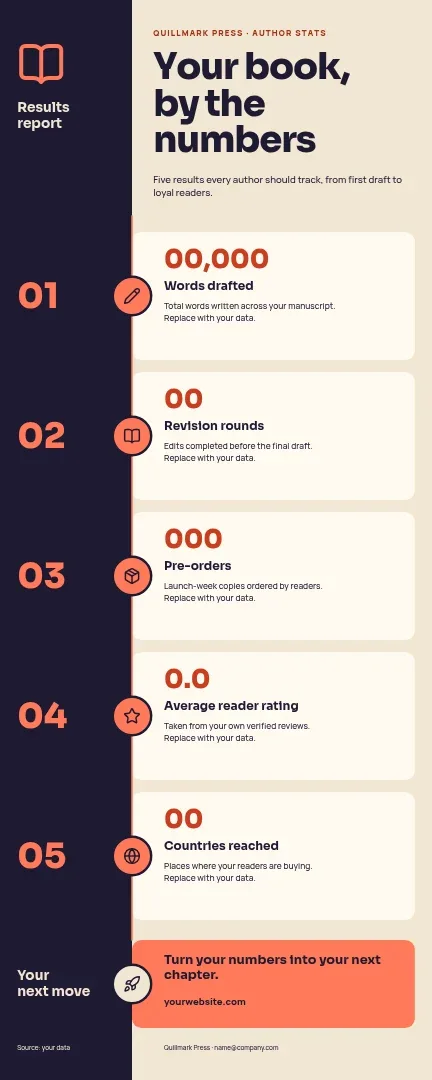 Ink Sand Results Spine – Infographic template