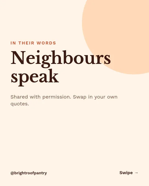 Words From Our Neighbours – Instagram carousel template, 6 pages