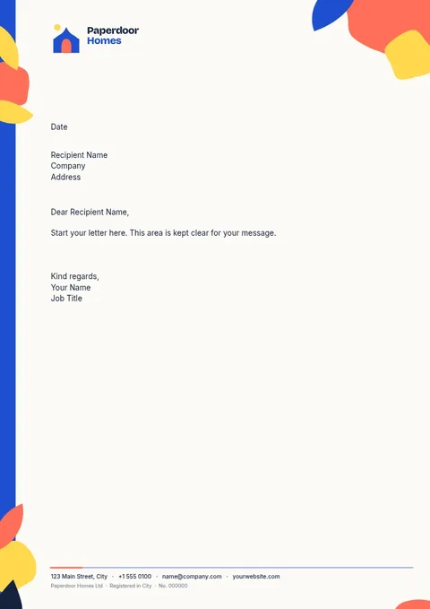 Paperdoor Rail Letterhead – Letterhead template
