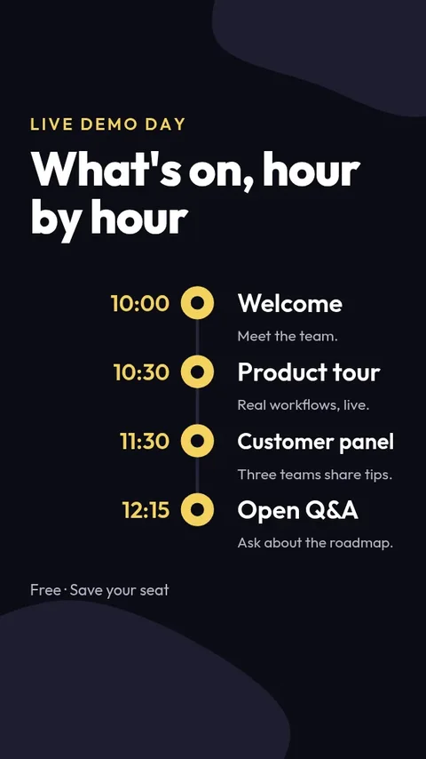 Demo Day Story Timeline – Instagram story template