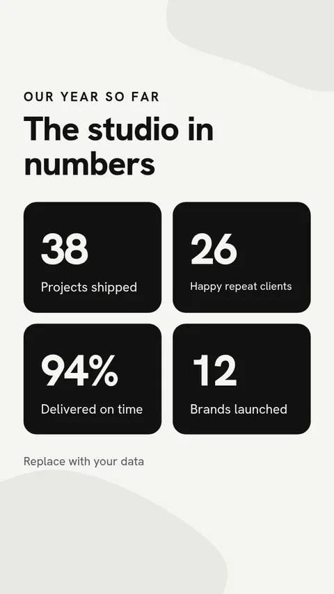 Agency Year In Numbers – Instagram story template