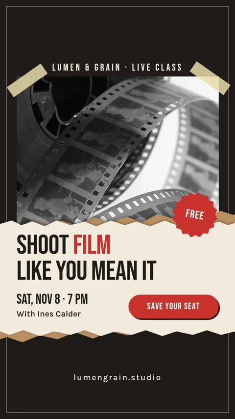 Darkroom Torn Strip Class Ad – Instagram story template