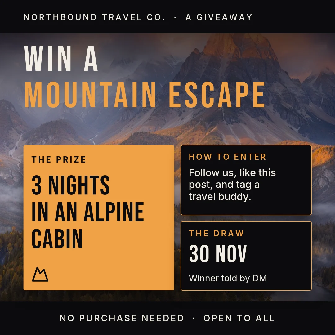 Dusk Peak Giveaway Cards – LinkedIn post template