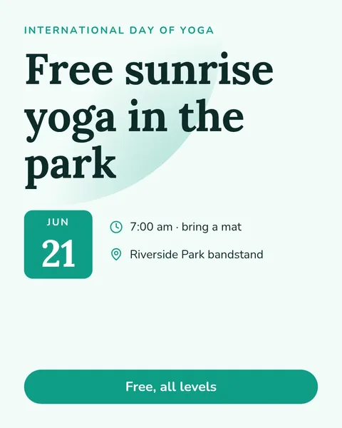 International Day of Yoga – Instagram post template