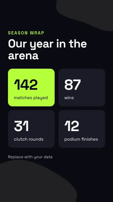 Season Wrap Stat Grid – Instagram story template