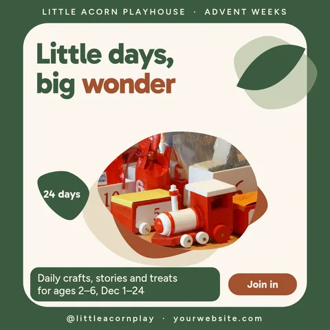 Acorn Advent Blob Frame – LinkedIn post template