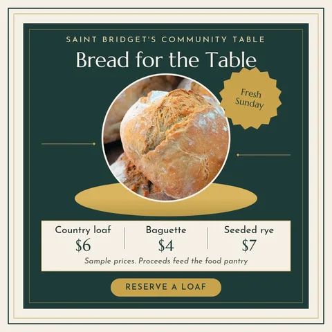 Reliquary Bread Table Frames – LinkedIn post template