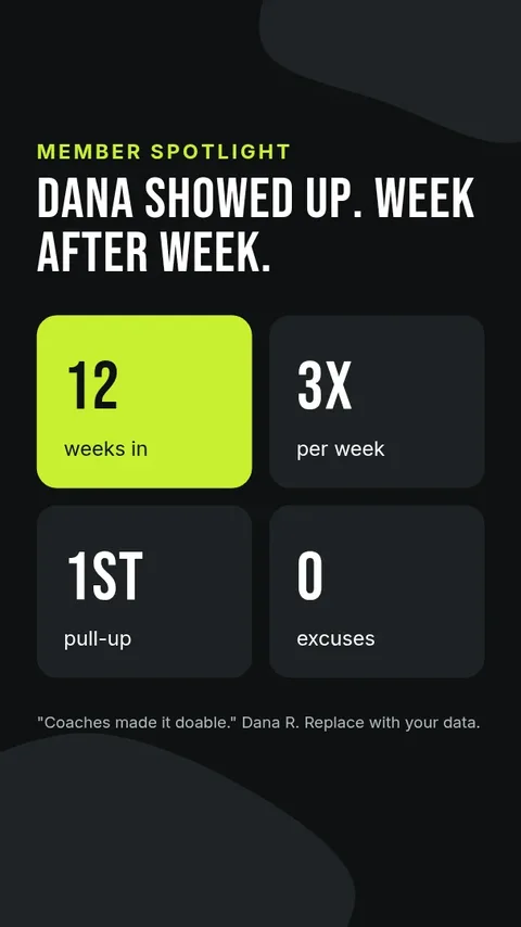 Member Win Story – Instagram story template