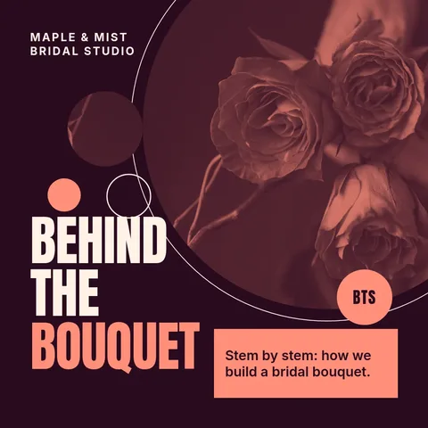Rose Circle Duotone Backstage – Instagram post template