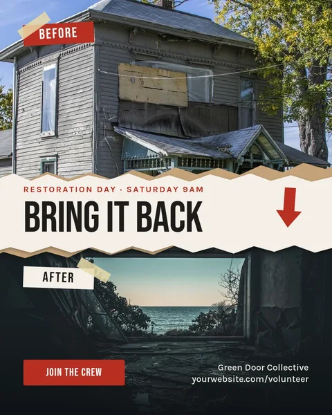 Bring It Back Torn Divide – Instagram post template