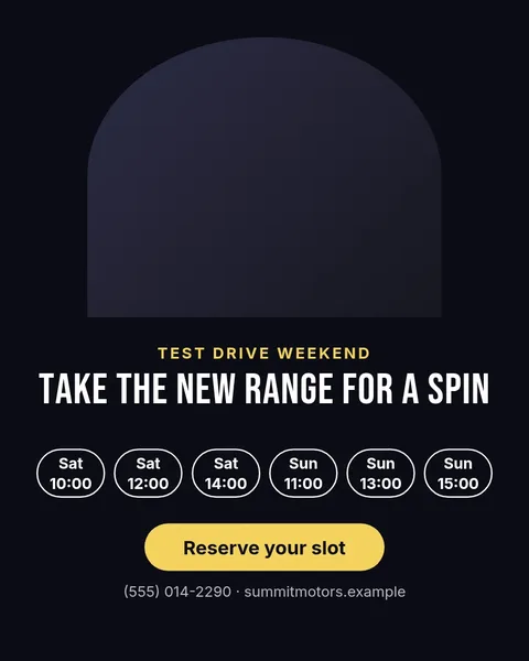Test Drive Weekend Event – Instagram post template