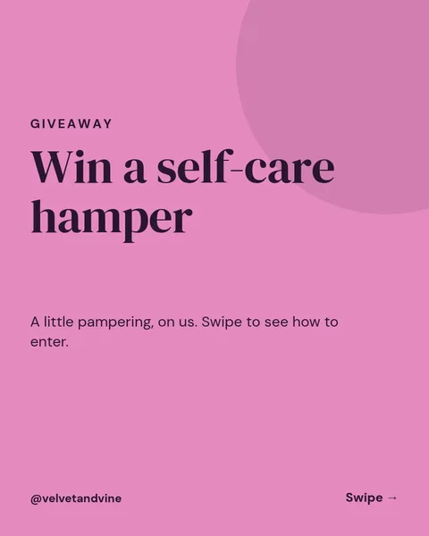 Glow Hamper Giveaway Carousel – Instagram carousel template, 6 pages