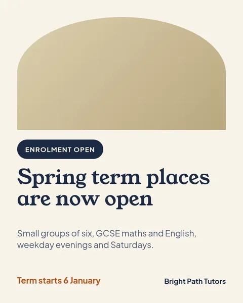Enrolment open – Instagram post template