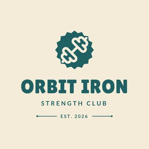 Atomic Orbit Iron Badge – Logo template