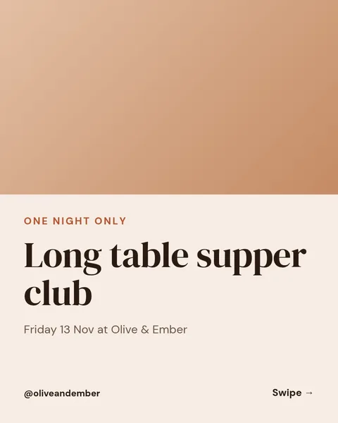 Supper Club Night Carousel – Instagram carousel template, 6 pages