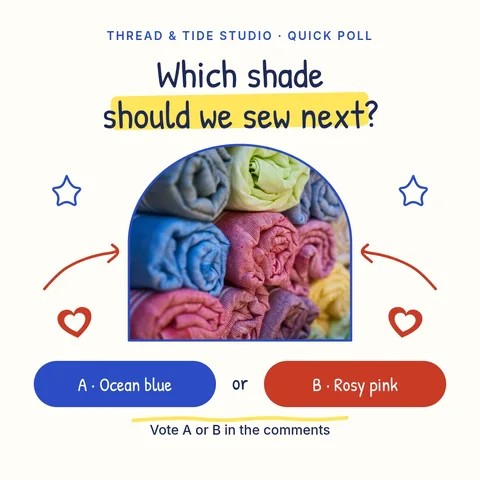 Fabric Vote Marker Arch – Instagram post template