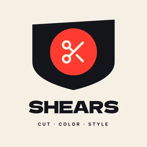 Shears Club Shield Crest – Logo template