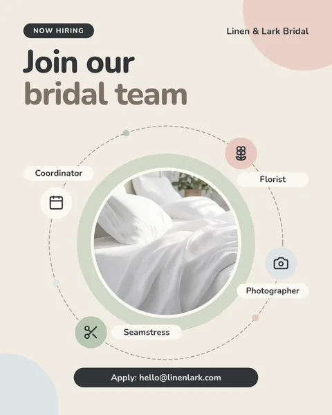 Linen Orbit Bridal Crew – Instagram post template