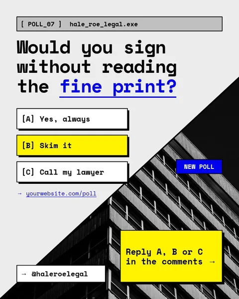 Fine Print Diagonal Poll – Instagram post template