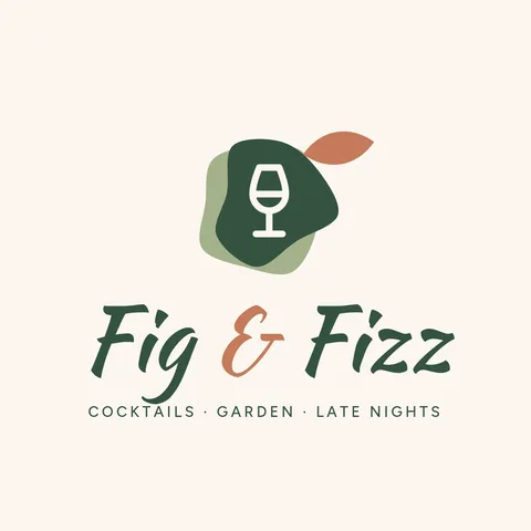 Fig Fizz Script Blob Logo – Logo template