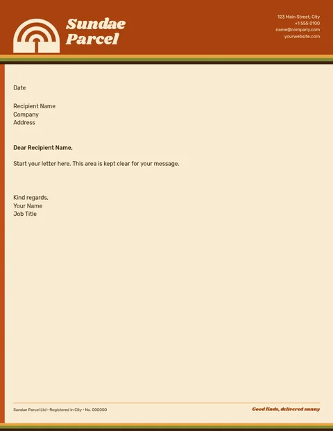 Sunny Stripe Band Letterhead – Letterhead template
