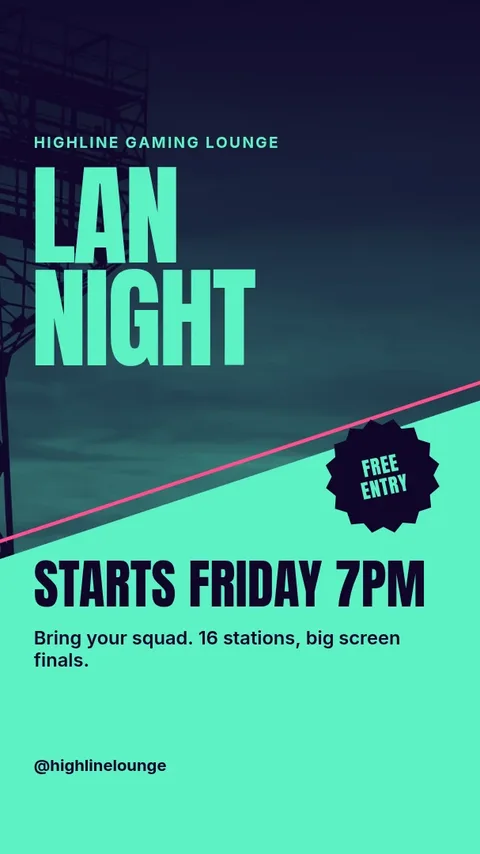 Floodlight Diagonal Duotone Announcement – Instagram story template