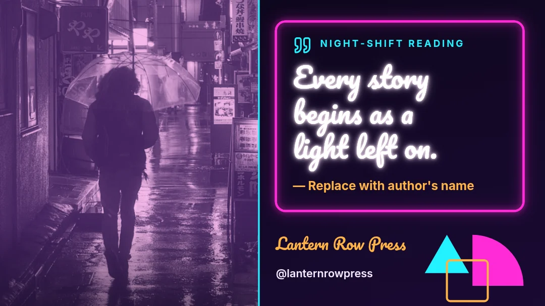 Lantern Alley Neon Quote – X post template