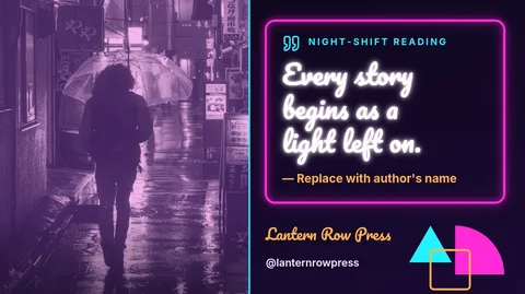 Lantern Alley Neon Quote – X post template