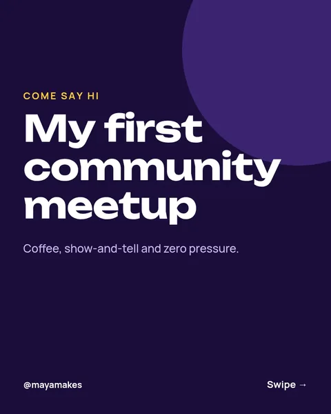 Meetup Invite Carousel – Instagram carousel template, 6 pages