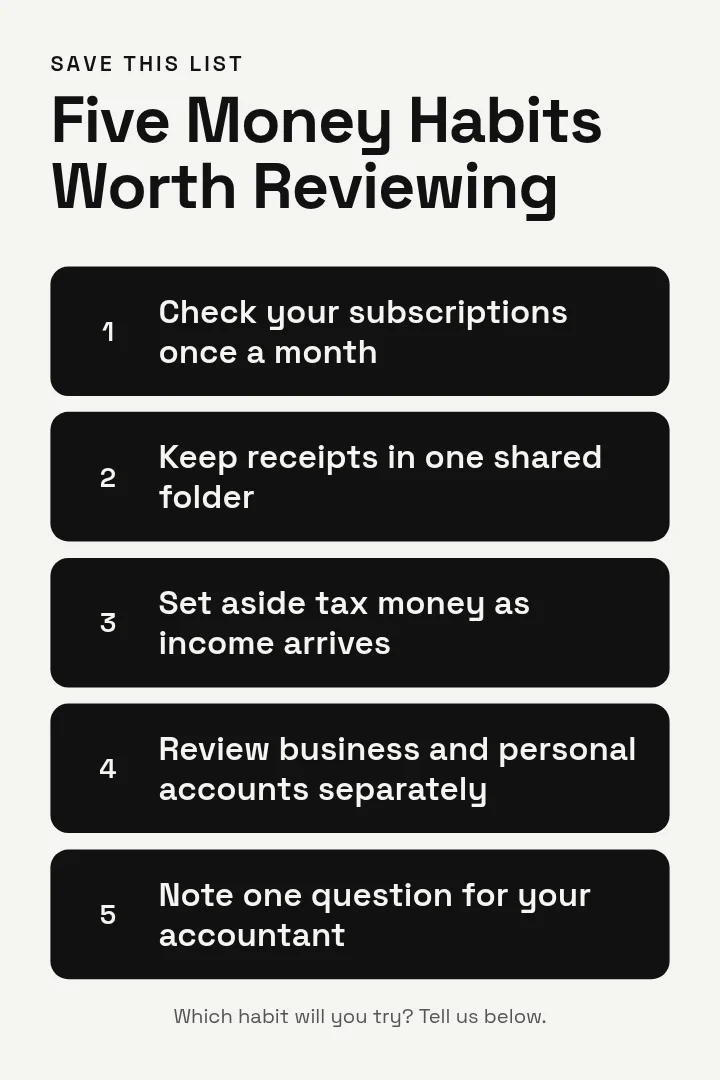 Money Habit Prompts – Pinterest pin template