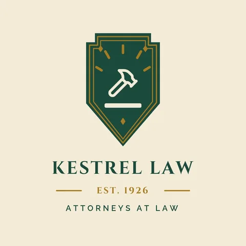 Kestrel Deco Gavel Crest – Logo template