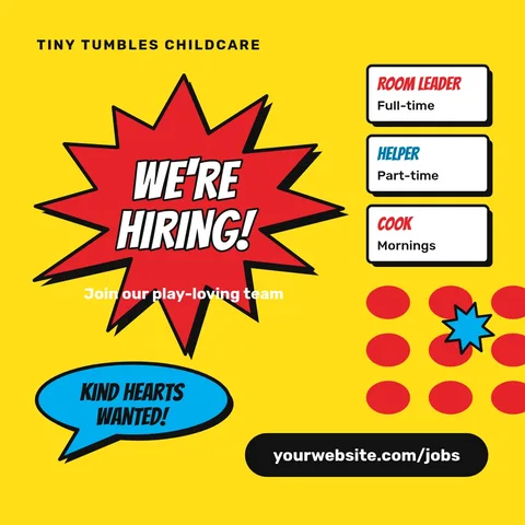 Bam Hiring Halftone Burst – LinkedIn post template